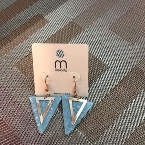 Blue and gold Boho Earrings